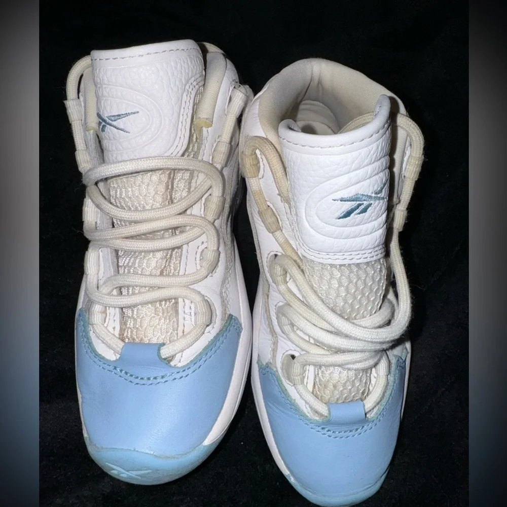 Reebok Question Mid Denver Nuggets Retro Blue White Youth Size US 13